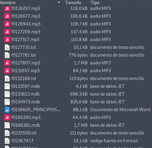 Archivos recuperados con TestDisk